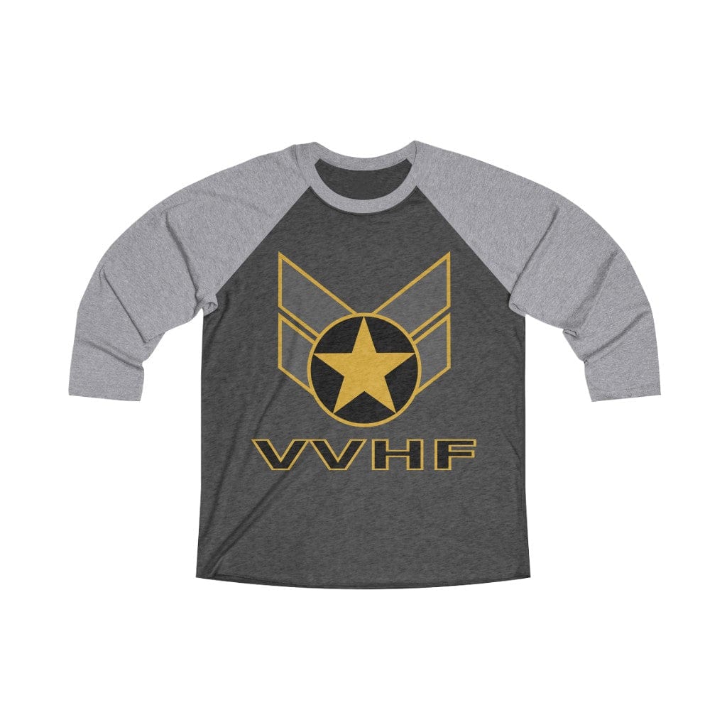 Long-sleeve Vegas Veteran's Foundation Hockey Unisex Fit Tri-Blend 3/4 Sleeve Raglan Tee