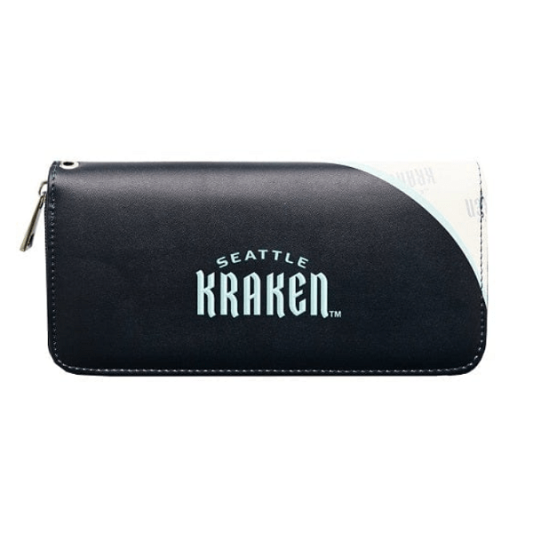 Seattle Kraken Curve Zip Organizer Wallet Clutch