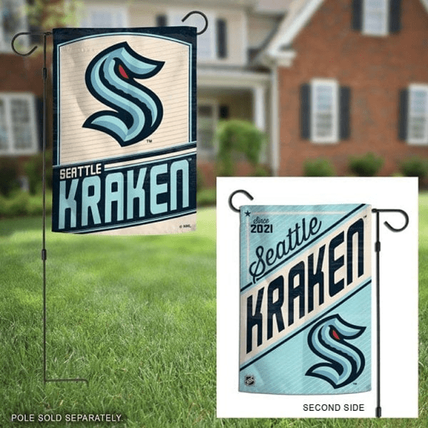 Seattle Kraken Double-Sided Garden Flag