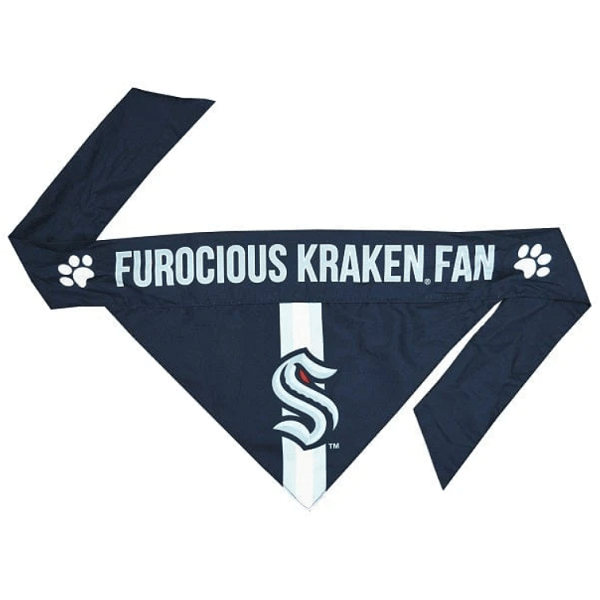 Seattle Kraken Furocious Fan Reversible Pet Bandana