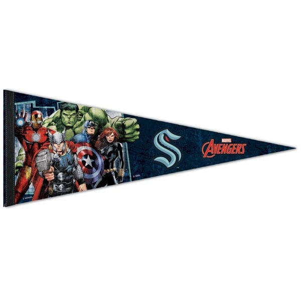 Seattle Kraken Marvel Avengers Premium Pennant, 12x30"