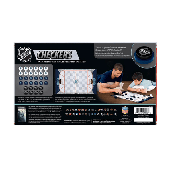 Seattle Kraken NHL Checkers Board Game