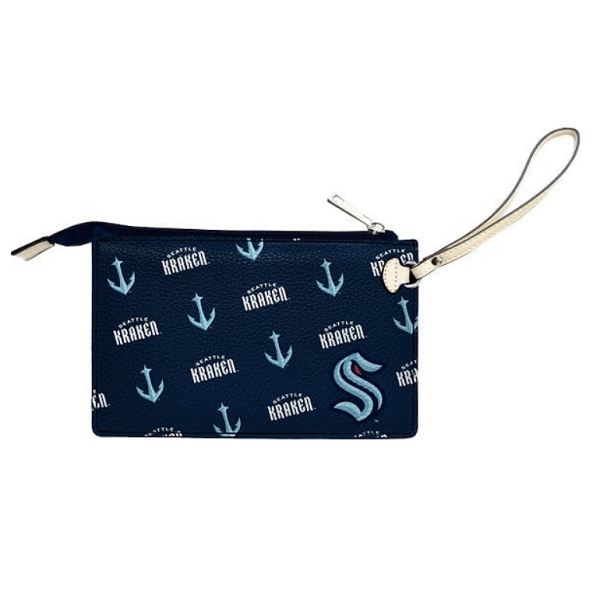 Seattle Kraken Patterned Pebble Victory Wristlet Purse