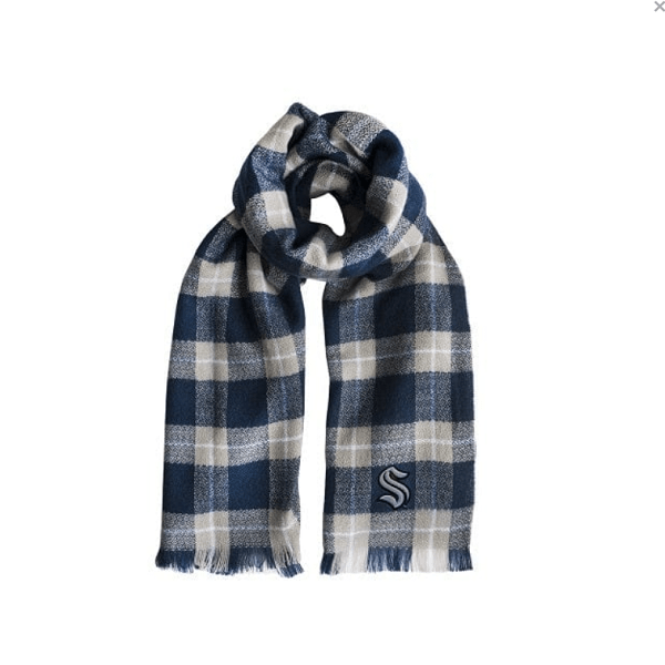 Seattle Kraken Plaid Blanket Scarf