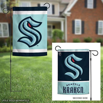 Seattle Kraken Two Sided Garden Flag, 12.5x18"