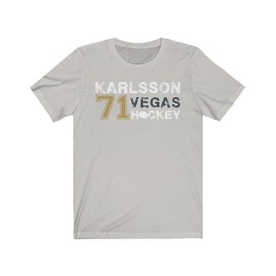 T-Shirt Silver / S Karlsson 71 Vegas Hockey Unisex Jersey Tee