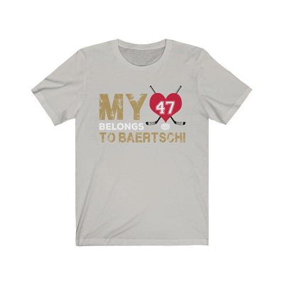 T-Shirt Silver / S My Heart Belongs To Baertschi Unisex Jersey Tee