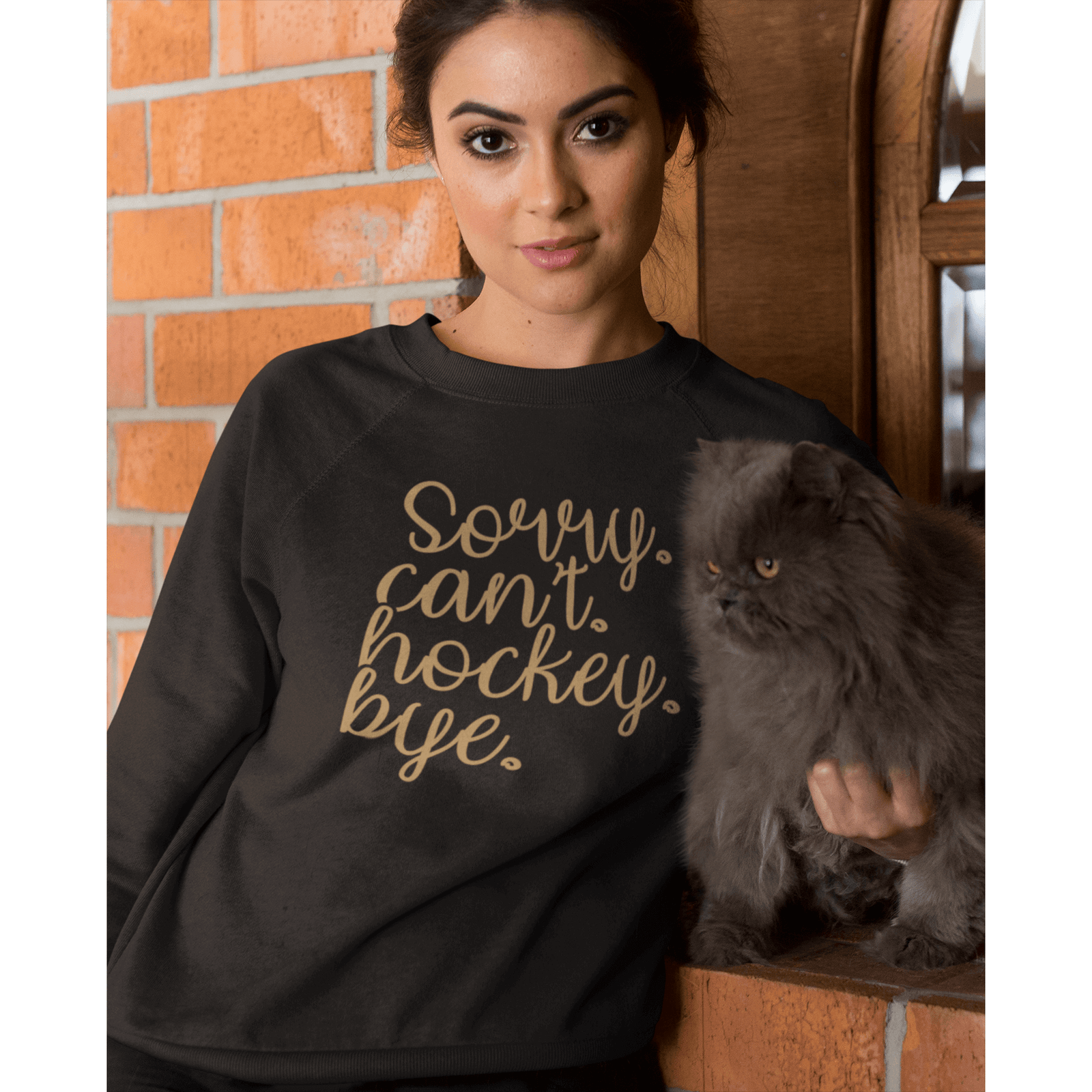 Sweatshirt Sorry. Can't. Hockey. Bye Unisex Crewneck Sweatshirt