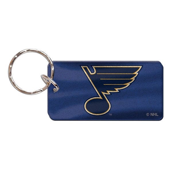 St. Louis blues Glitter Rectangle Logo Keychain