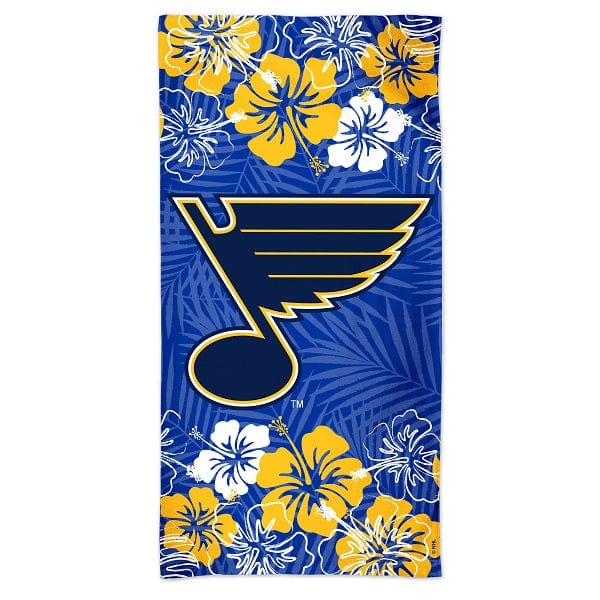 St. Louis Blues Hawaiian Floral Pool Beach Towel