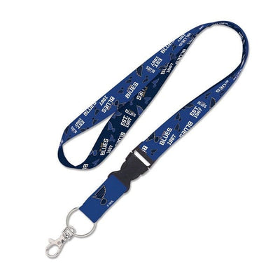 St. Louis Blues Scatter Pattern Lanyard With Detachable Buckle