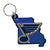 St. Louis Blues State-Shaped Freeform Keychain