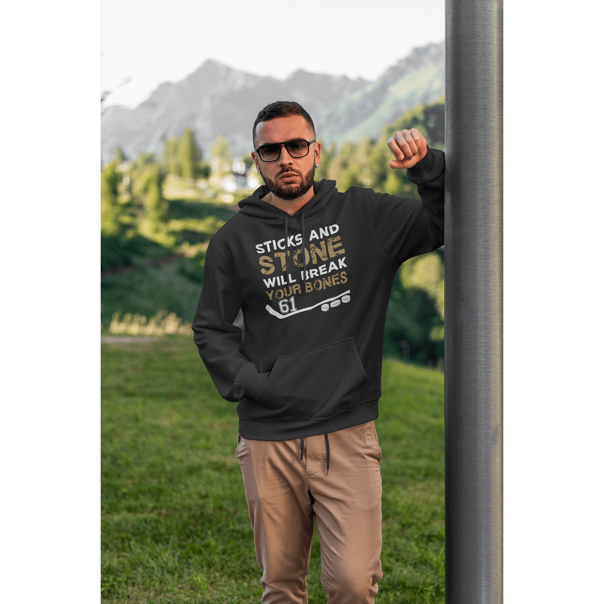 Hoodie Sticks And Stone Will Break Your Bones Unisex Hooded Sweatshirt