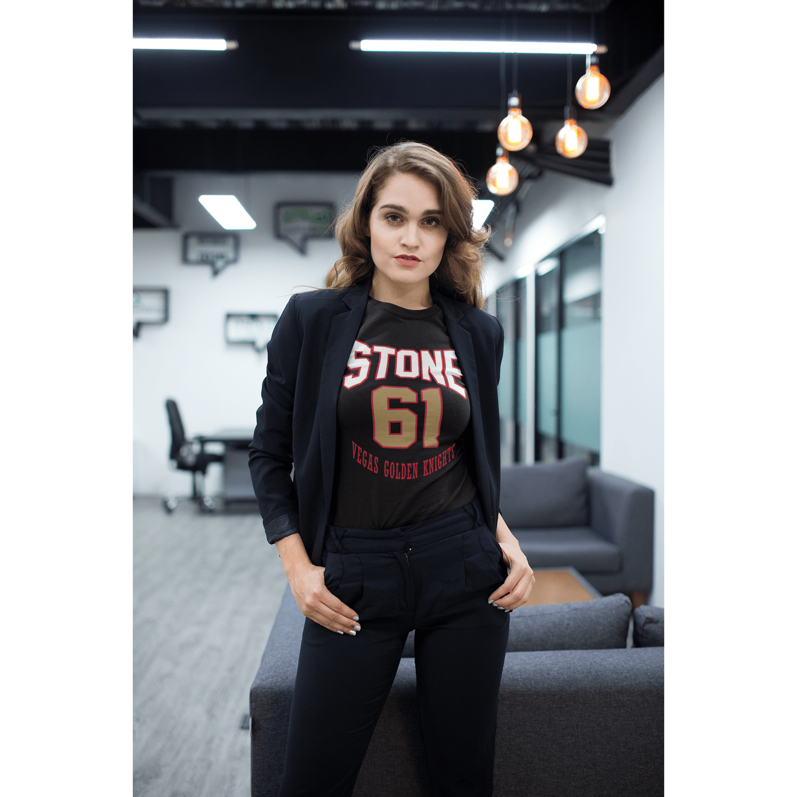 T-Shirt Stone 61 Vegas Golden Knights Retro Unisex Jersey Tee