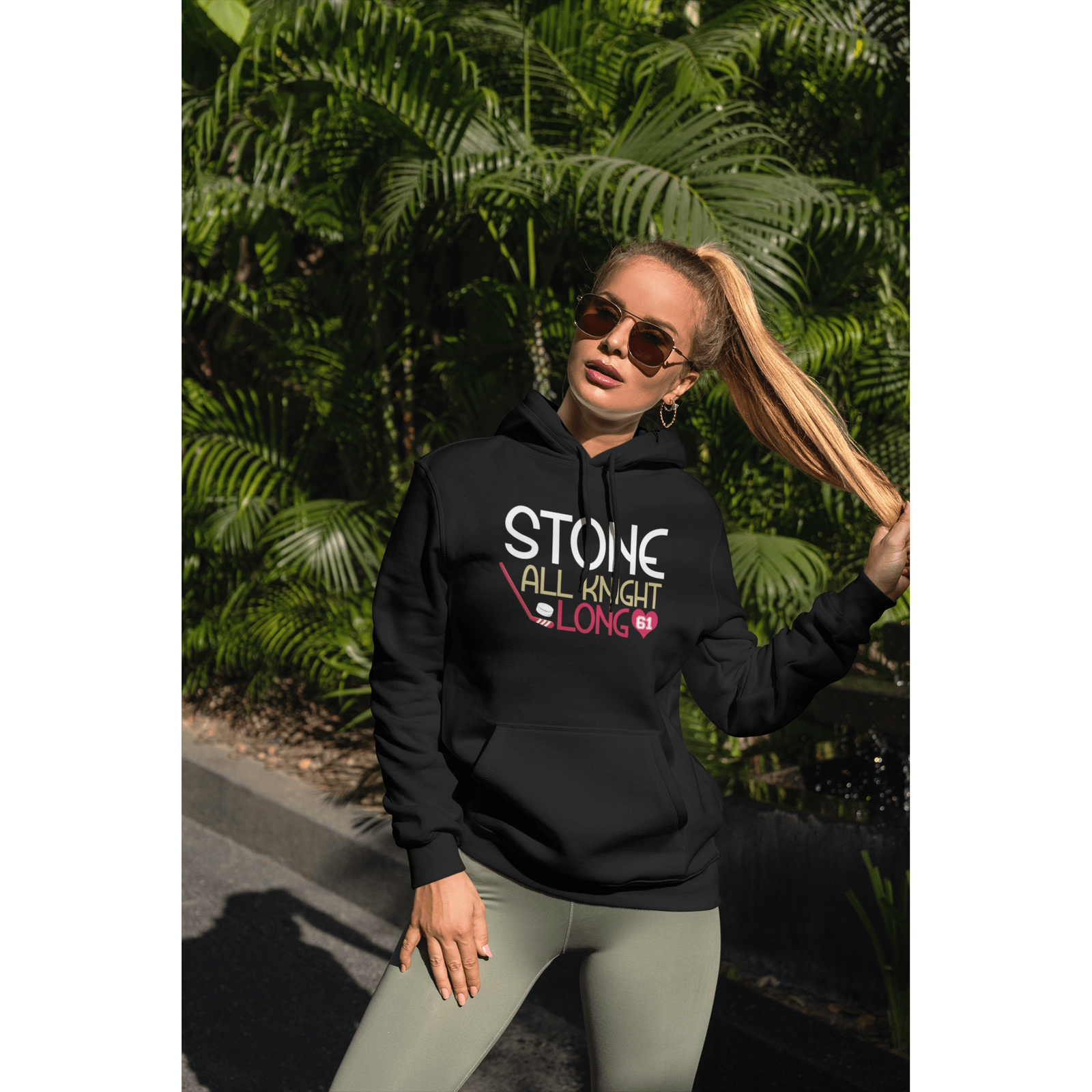 Hoodie Stone All Knight Long Unisex Fit Hooded Sweatshirt