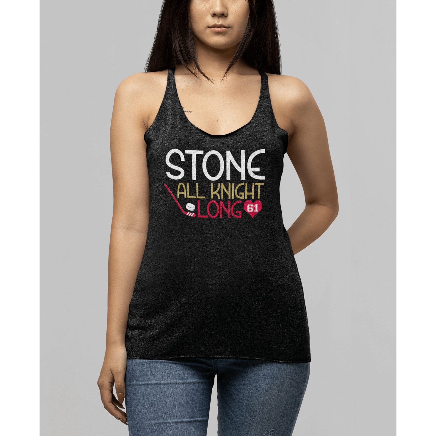 Tank Top Stone All Knight Long Women's Tri-Blend Racerback Tank