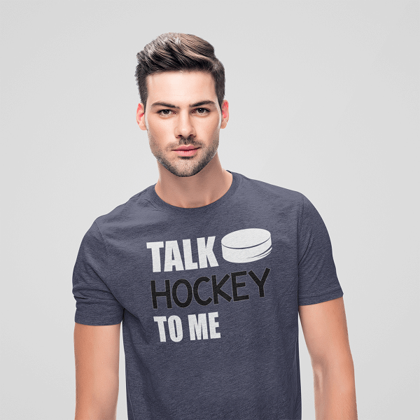 T-Shirt "Talk Hockey To Me" Unisex Jersey Tee