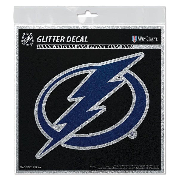 Tampa Bay Lightning Glitter Decal, 6x6 Inch