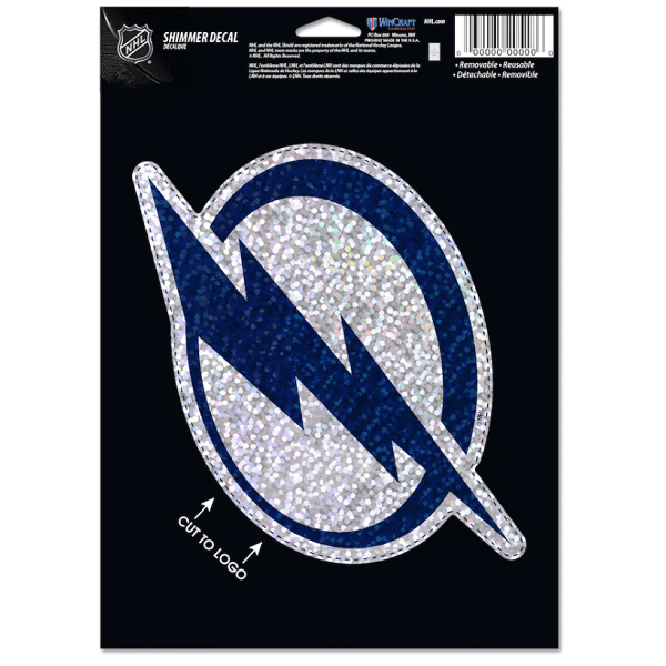 Tampa Bay Lightning Shimmer Decal, 5x7 Inch