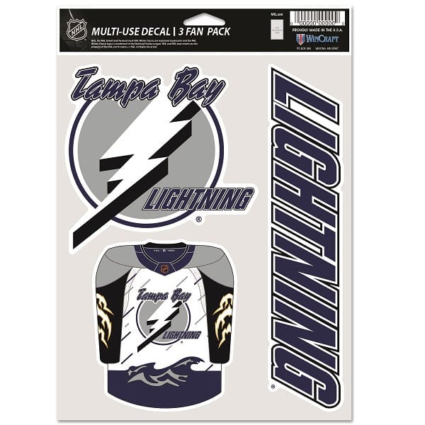 Tampa Bay Lightning Special Edition Multi-Use Decal, 3 Pack