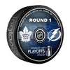 Tampa Bay Lightning vs. Toronto Maple Leafs 2022 Stanley Cup Playoffs Round 1 Hockey Puck