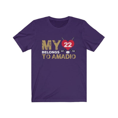 T-Shirt Team Purple / S My Heart Belongs To Amadio Unisex Jersey Tee