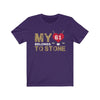 T-Shirt Team Purple / S My Heart Belongs To  Stone Unisex Jersey Tee