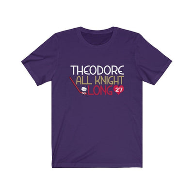 T-Shirt Team Purple / S Theodore All Knight Long Unisex Jersey Tee