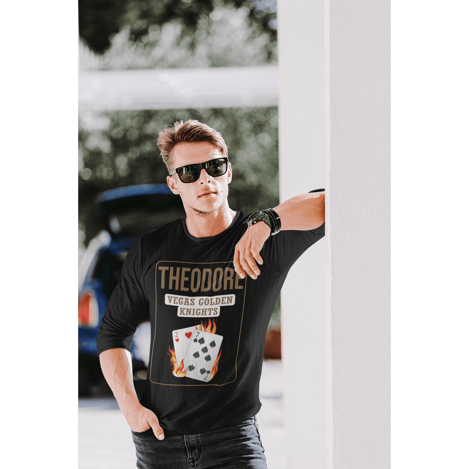 Long-sleeve Theodore 27 Poker Cards Unisex Jersey Long Sleeve Shirt