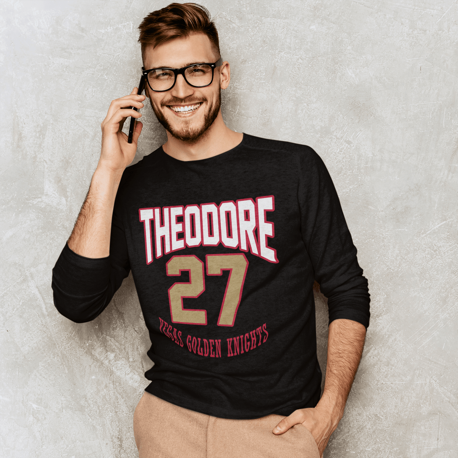 Long-sleeve Theodore 27 Vegas Golden Knights Retro Unisex Jersey Long Sleeve Shirt