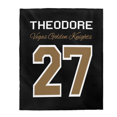 All Over Prints Theodore 27 Vegas Golden Knights Velveteen Plush Blanket