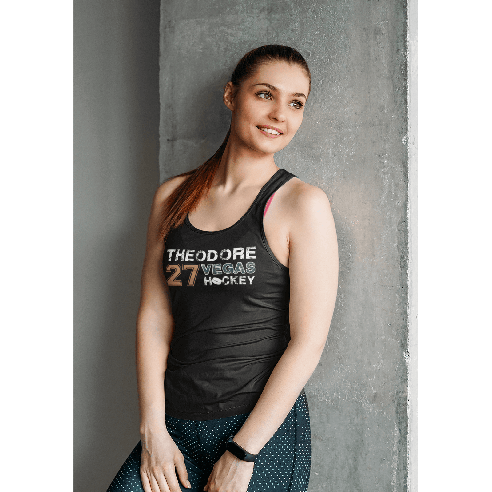 Tank Top Theodore 27 Vegas Hockey Women's Tri-Blend Racerback Tank