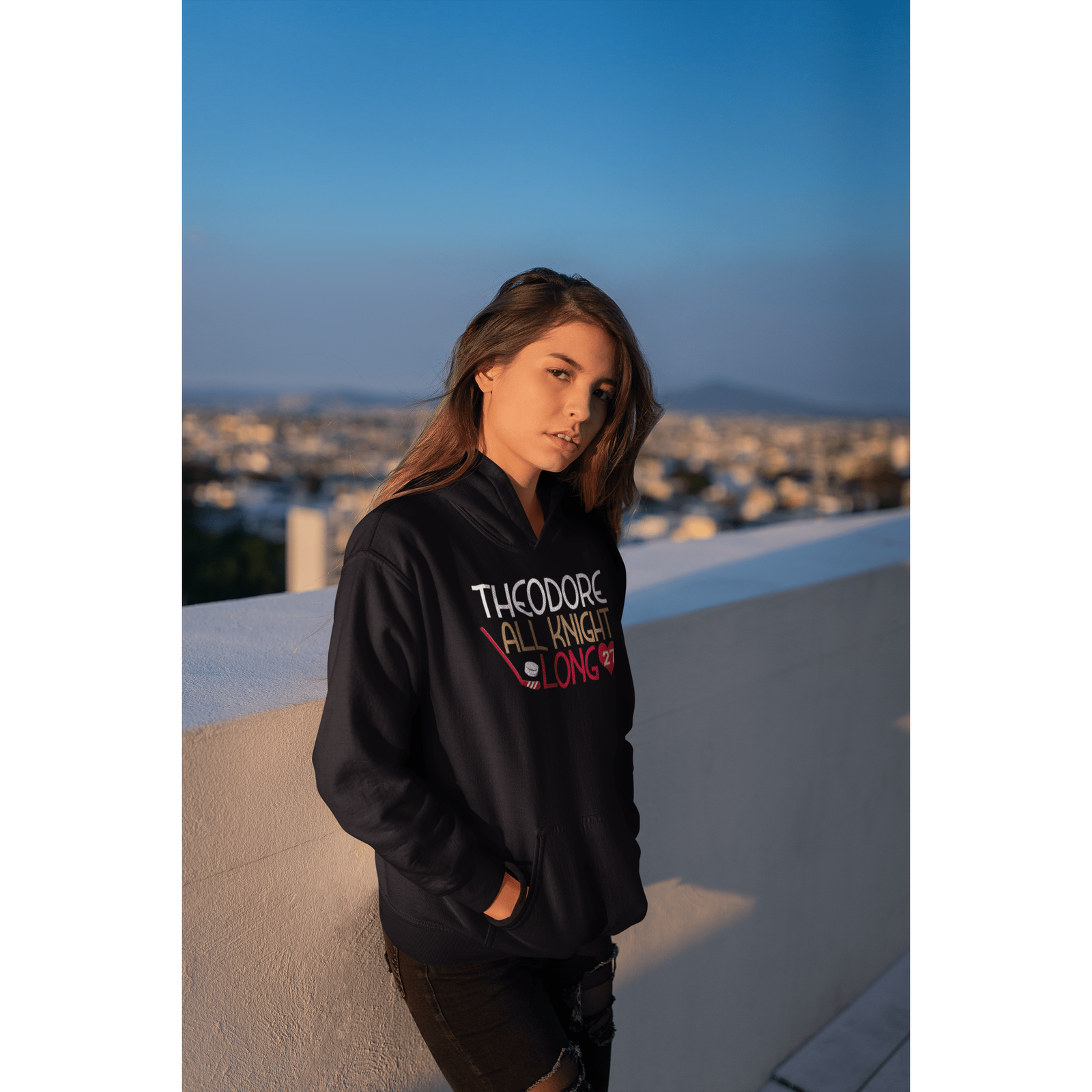 Hoodie Theodore All Knight Long Unisex Fit Hooded Sweatshirt