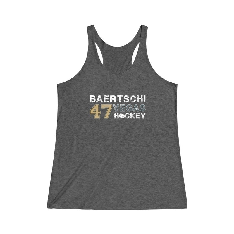 Tank Top Baertschi 47 Vegas Hockey Women's Tri-Blend Racerback Tank