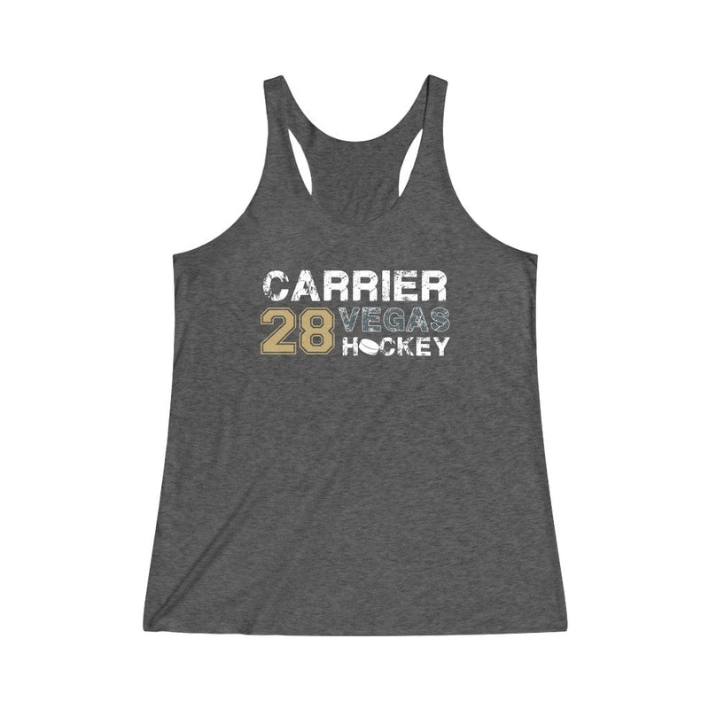 Tank Top Carrier 28 Vegas Hockey Women's Tri-Blend Racerback Tank