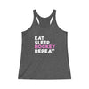 Tank Top "Eat Sleep Hockey Repeat" Women's Tri-Blend Racerback Tank