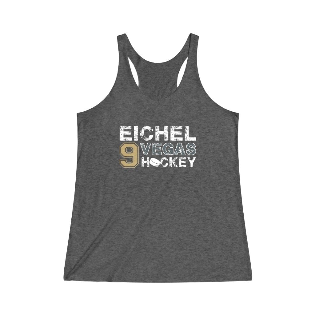 Tank Top Tri-Blend Vintage Black / L Eichel 9 Vegas Hockey Women's Tri-Blend Racerback Tank