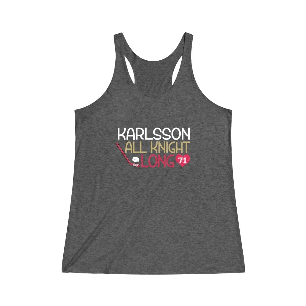 Tank Top Tri-Blend Vintage Black / L Karlsson All Knight Long Women's Tri-Blend Racerback Tank