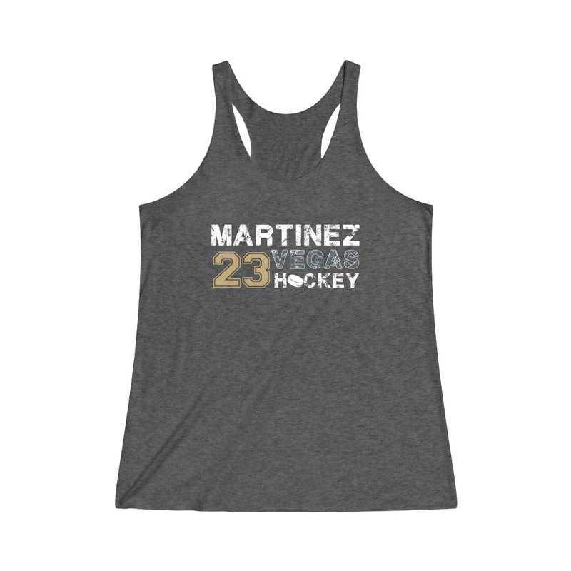 Tank Top Martinez 23 Vegas Hockey Women's Tri-Blend Racerback Tank