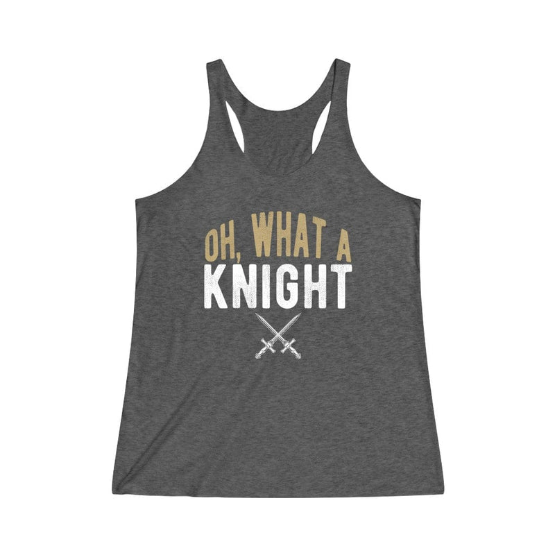 Tank Top "Oh, What A Knight" Women's Tri-Blend Racerback Tank