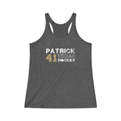 Tank Top Tri-Blend Vintage Black / L Patrick 41 Vegas Hockey Women's Tri-Blend Racerback Tank