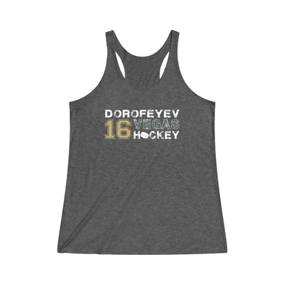 Tank Top Dorofeyev 16 Vegas Hockey Women's Tri-Blend Racerback Tank Top