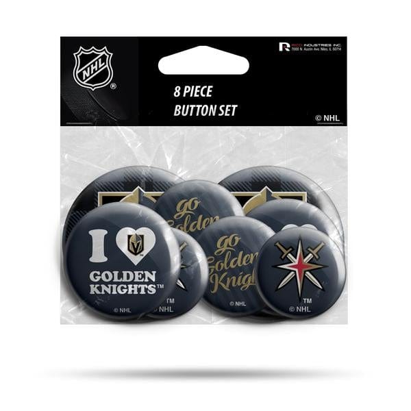 Vegas Golden Knights 8 Pack Team Button Pin Set