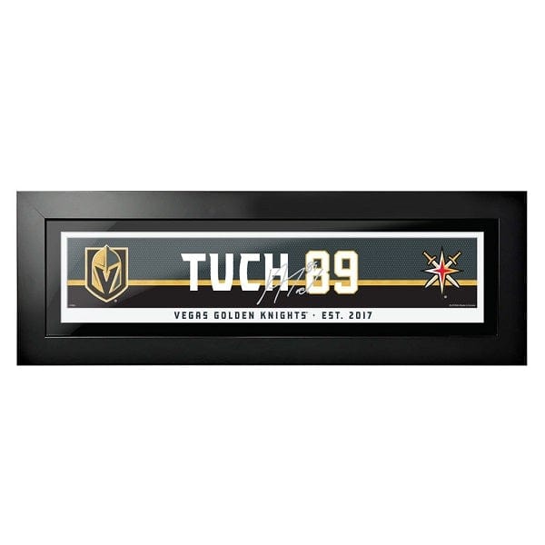 Vegas Golden Knights Alex Tuch Framed Wall Art, 6x22 Inch