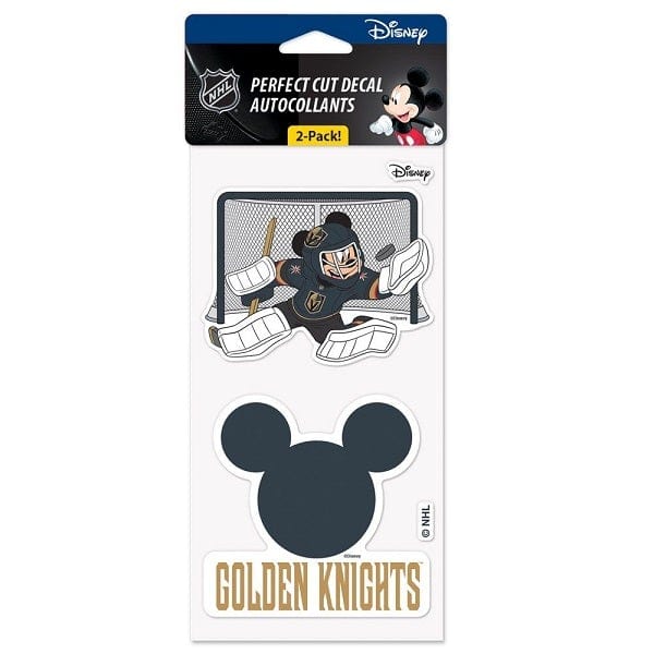 Vegas Golden Knights Disney Mickey Mouse Decal 2 Pack, 4x4 Inch