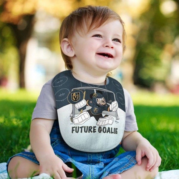 Vegas Golden Knights Disney Mickey Mouse "Future Goalie" Baby Bib