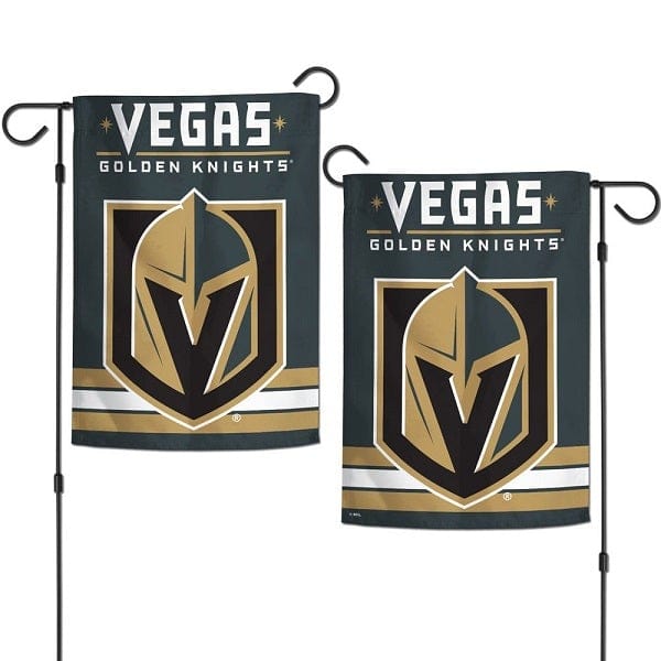 Vegas Golden Knights White Vertical Striped Primary Logo Deluxe Flag -  Vegas Sports Shop