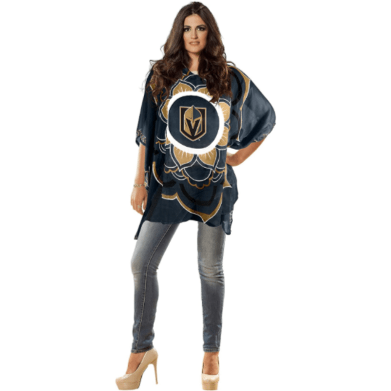 Vegas Golden Knights Floral Caftan Swim Cover