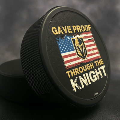 Vegas Golden Knights "Gave Proof Through The Knight" Special Edition Collectible Hockey Puck