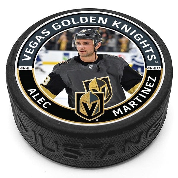 Vegas Golden Knights Hockey Puck - Alec Martinez